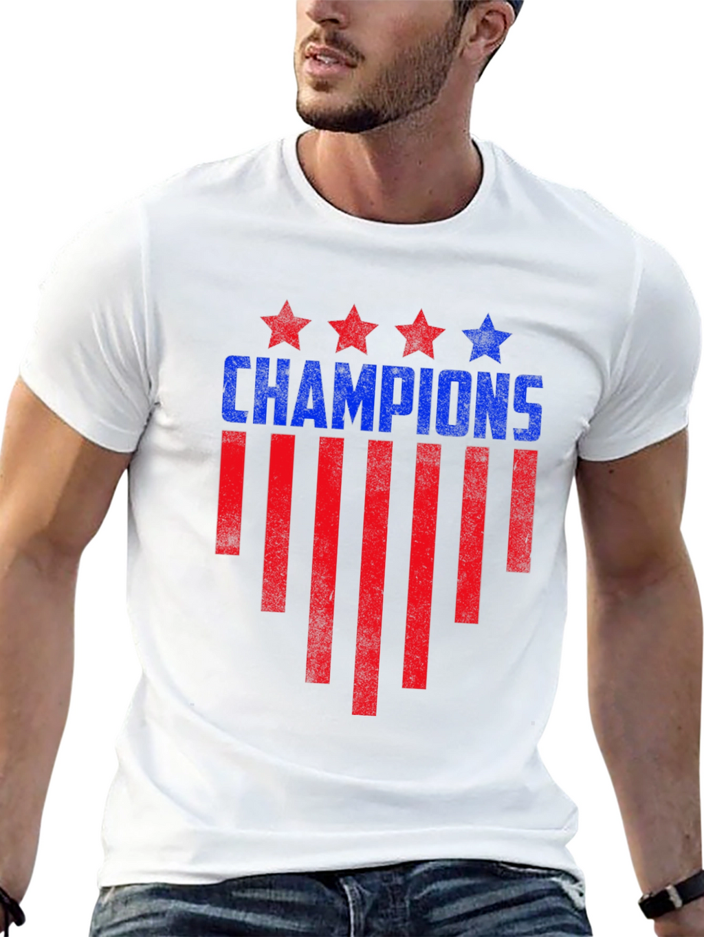 Champions Graphic Tee - Patriotic Design