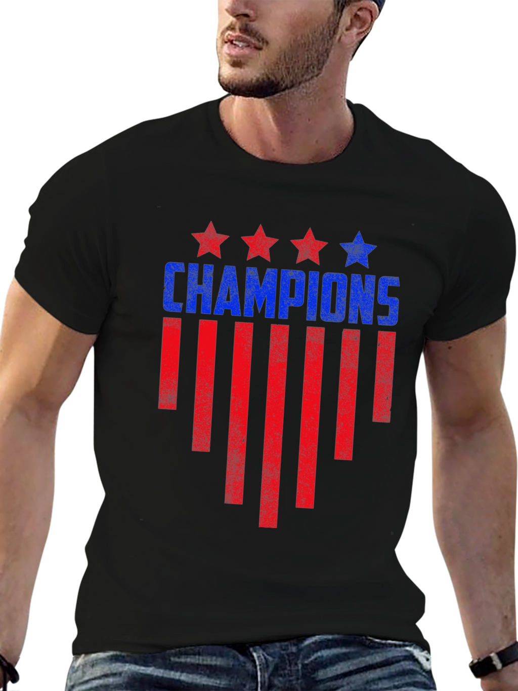 Champions Graphic Tee - Patriotic Design