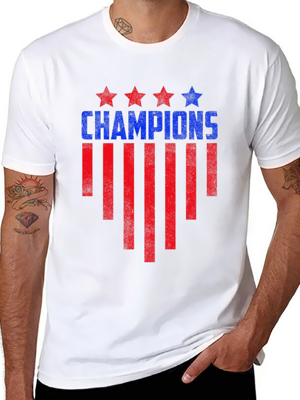 Champions Graphic Tee - Patriotic Design