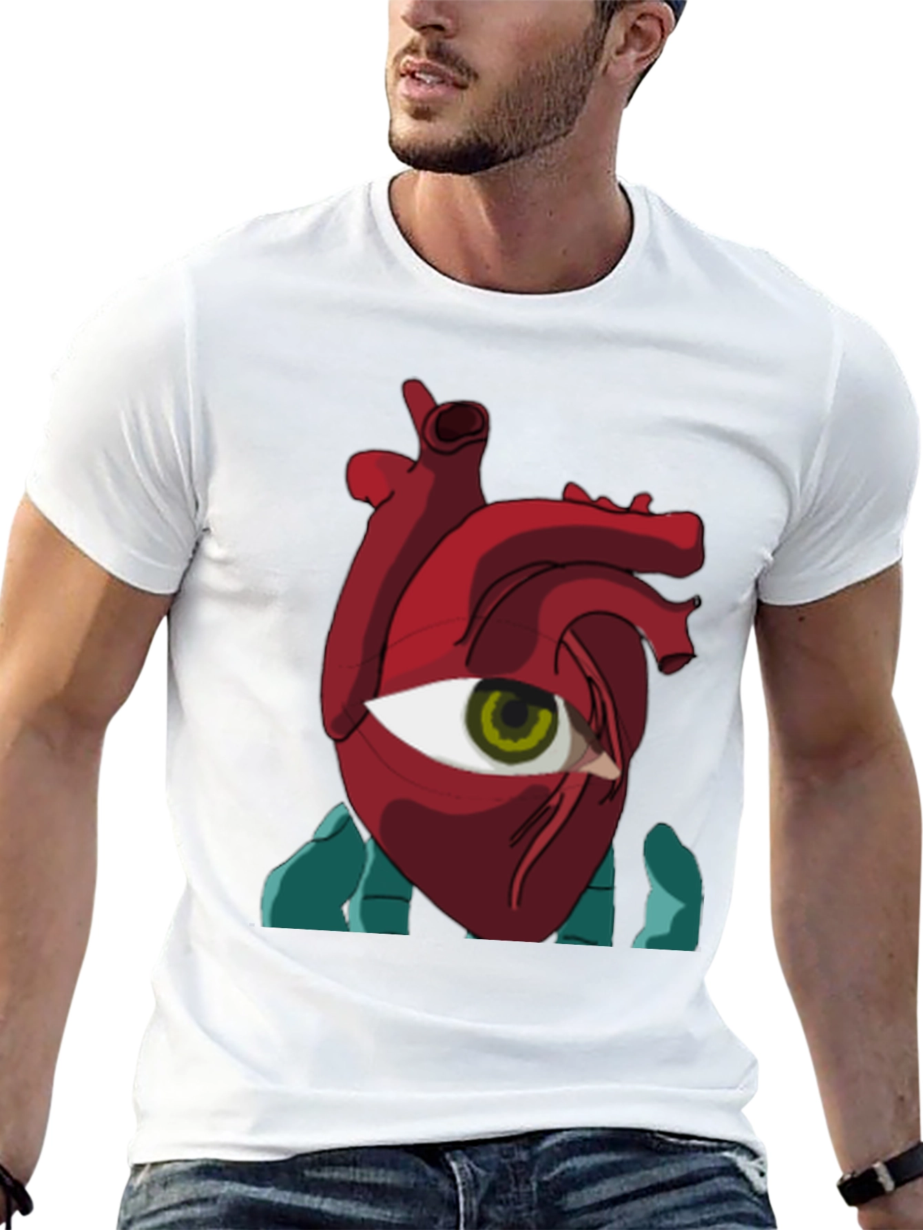Eye Heart Graphic Tee - Unique Artistic Design