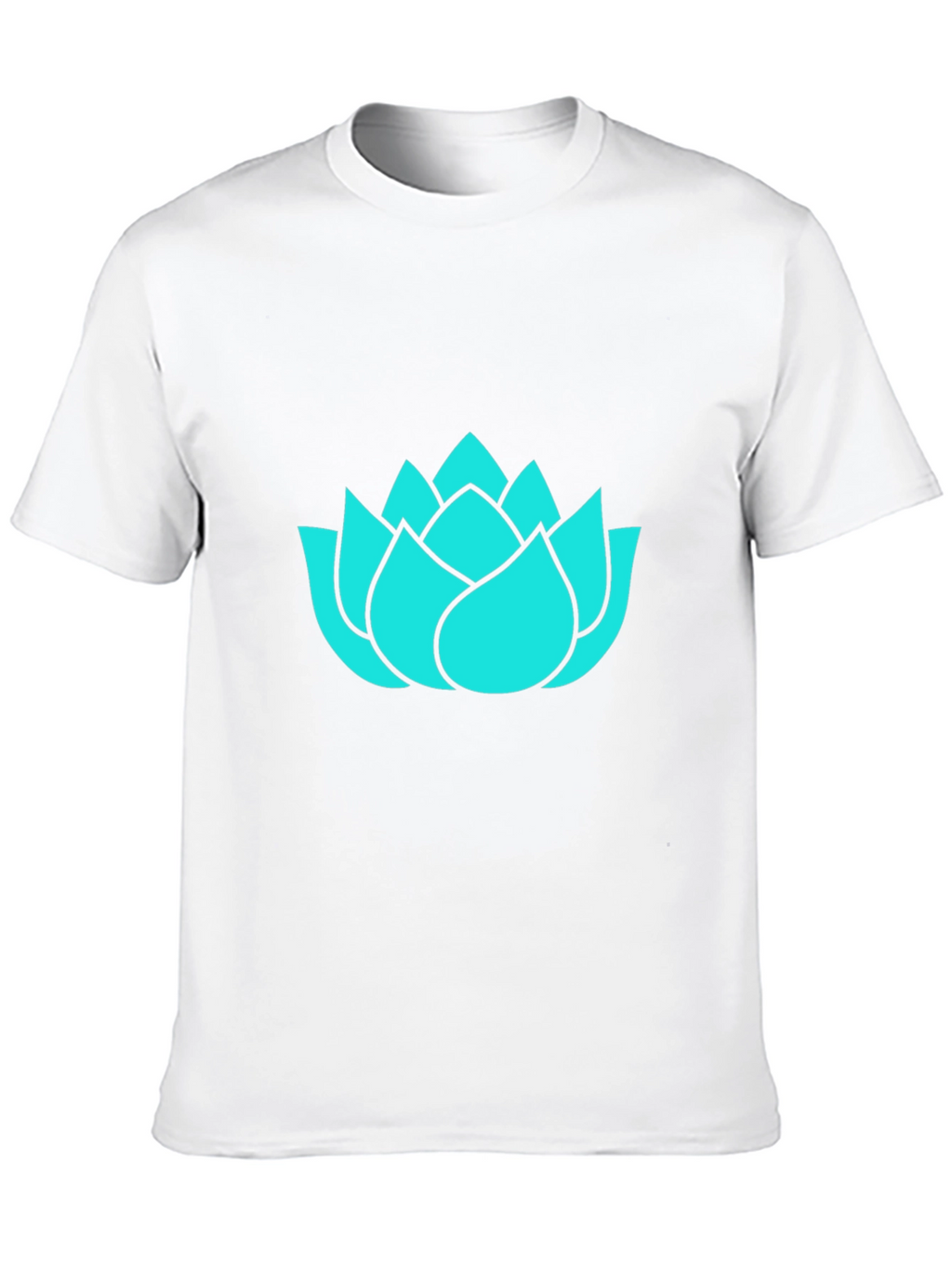Lotus Flower Graphic Tee - Black Cotton T-Shirt