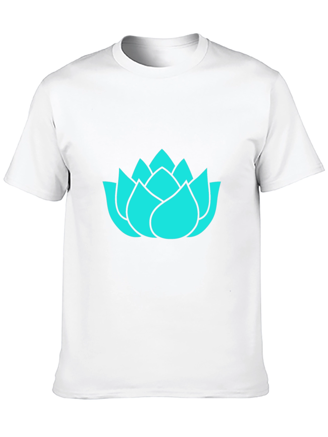 Lotus Flower Graphic Tee - Black Cotton T-Shirt