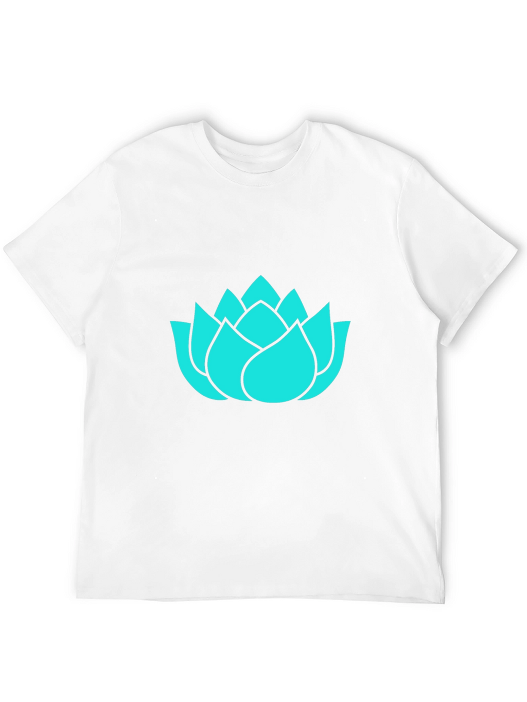 Lotus Flower Graphic Tee - Black Cotton T-Shirt