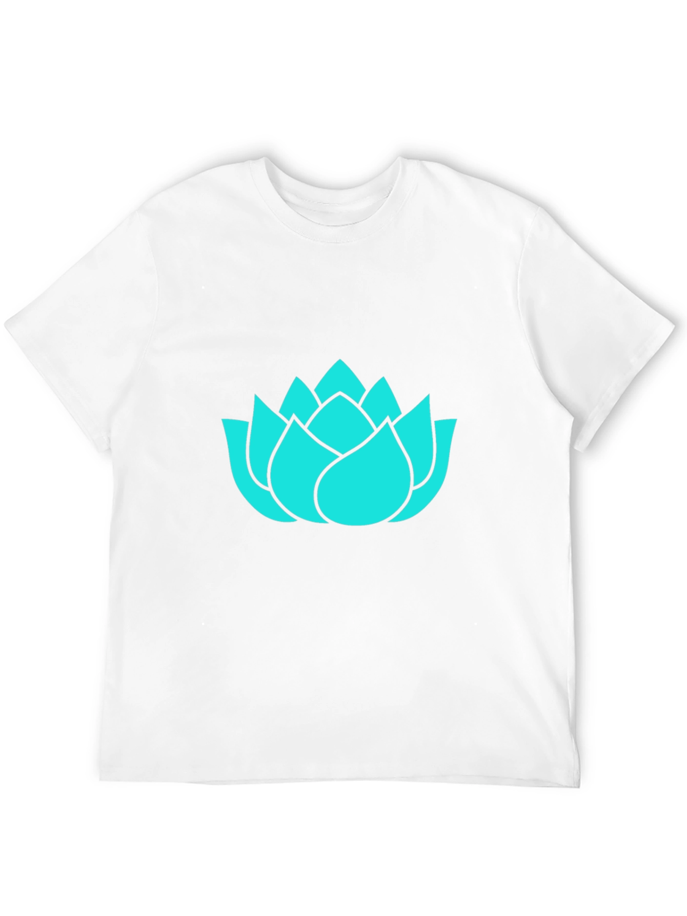 Lotus Flower Graphic Tee - Black Cotton T-Shirt