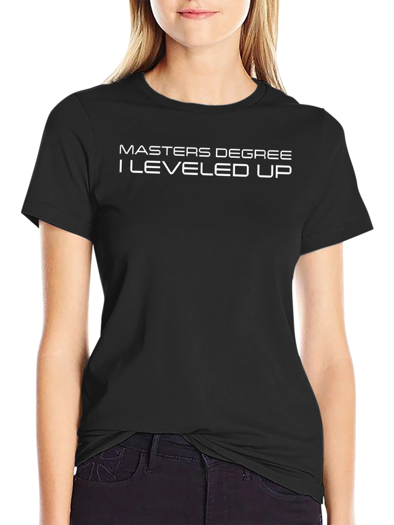 Masters Degree I Leveled Up T-Shirt Graduation Gift