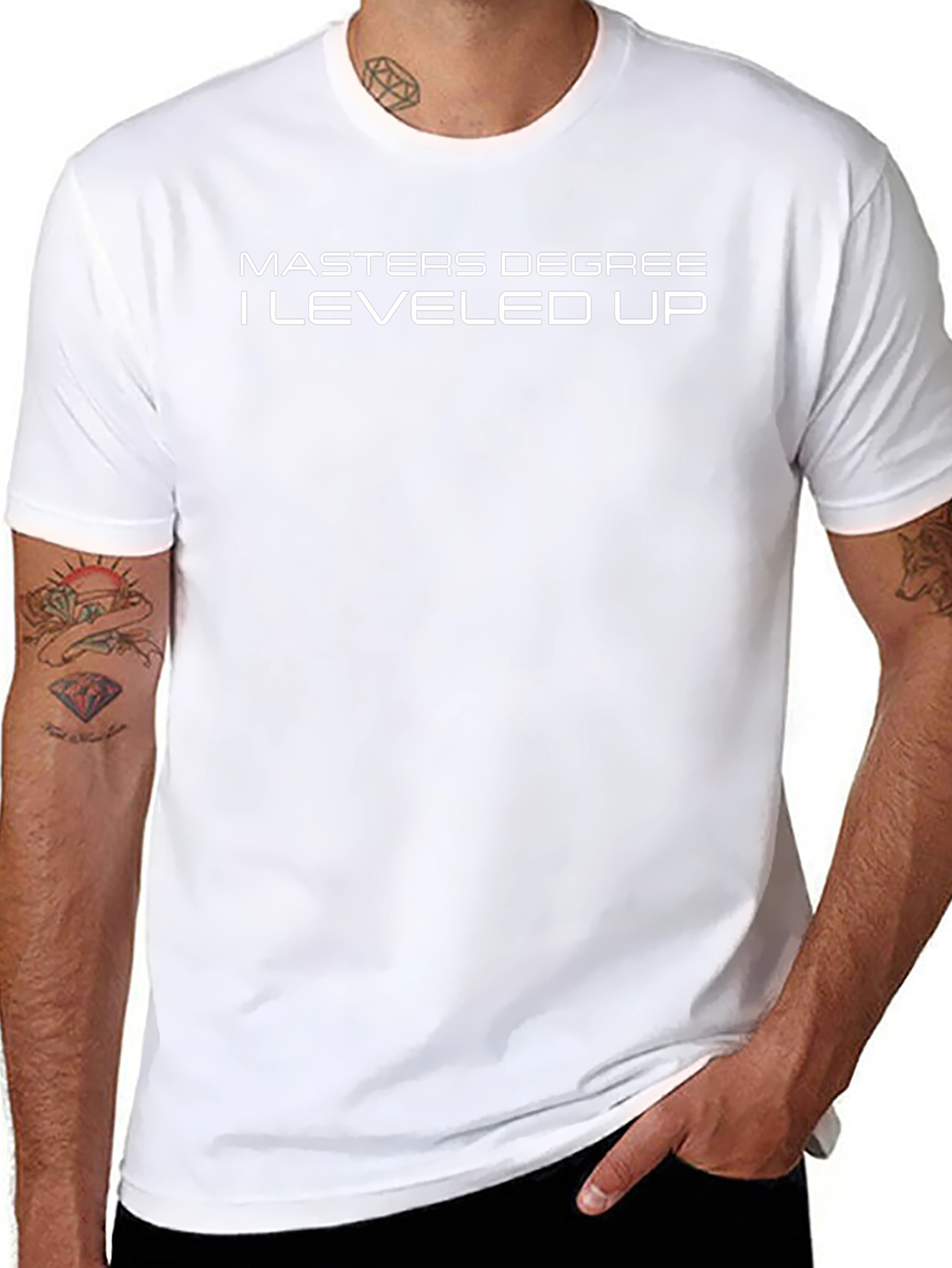 Masters Degree I Leveled Up T-Shirt Graduation Gift