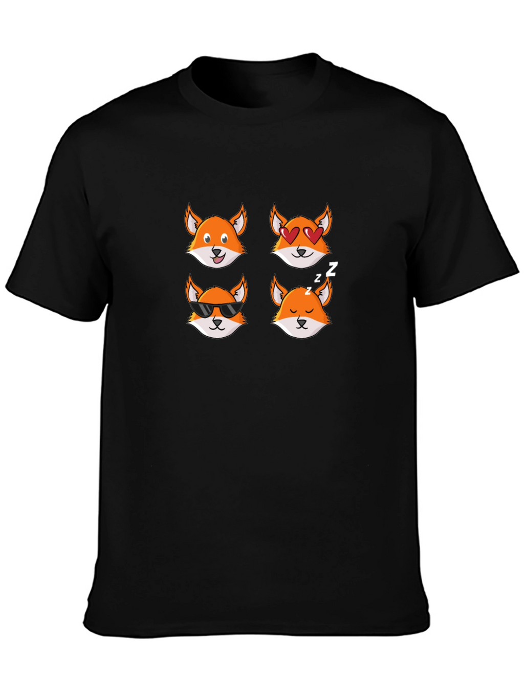 Emoji Fox T-Shirt - Cute Animal Tee