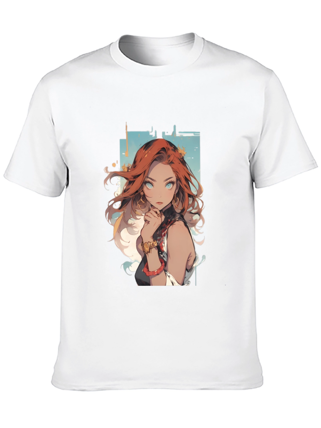 Anime Girl Graphic Tee - Black T-Shirt