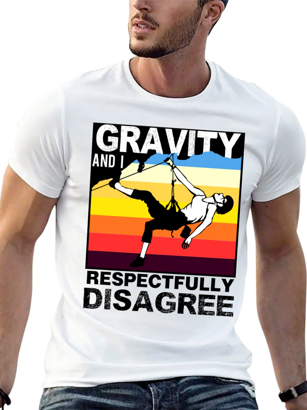 Gravity Disagree Climber T-Shirt - Black