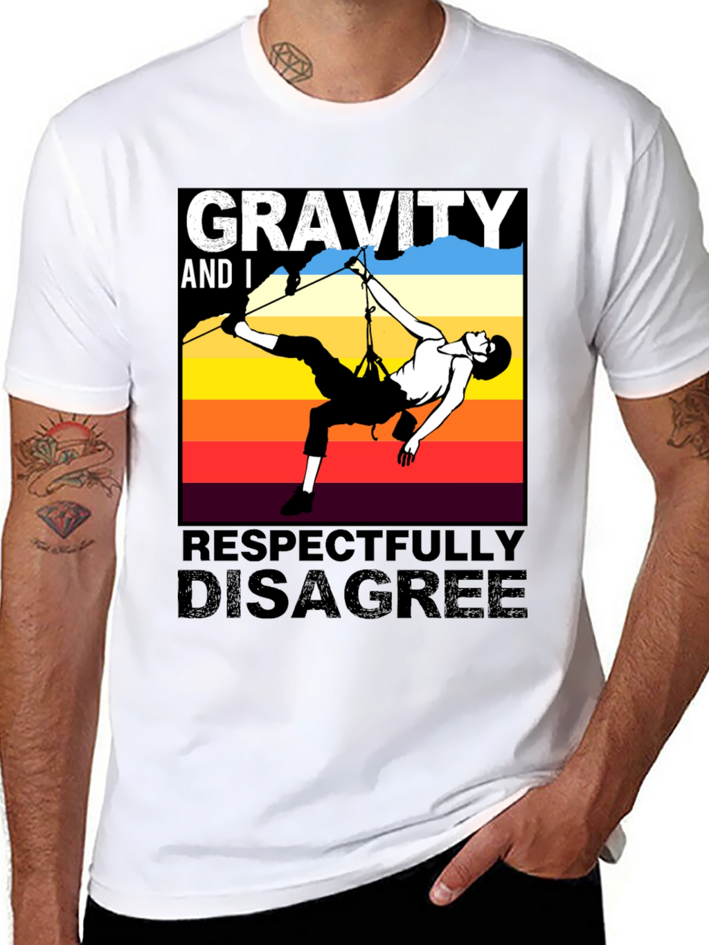 Gravity Disagree Climber T-Shirt - Black