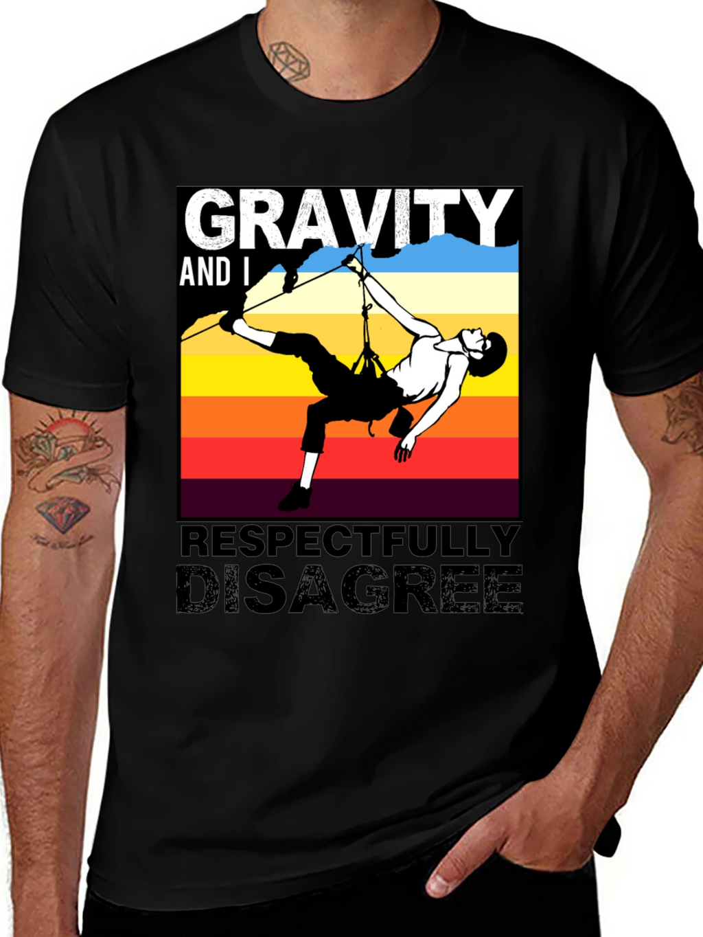 Gravity Disagree Climber T-Shirt - Black