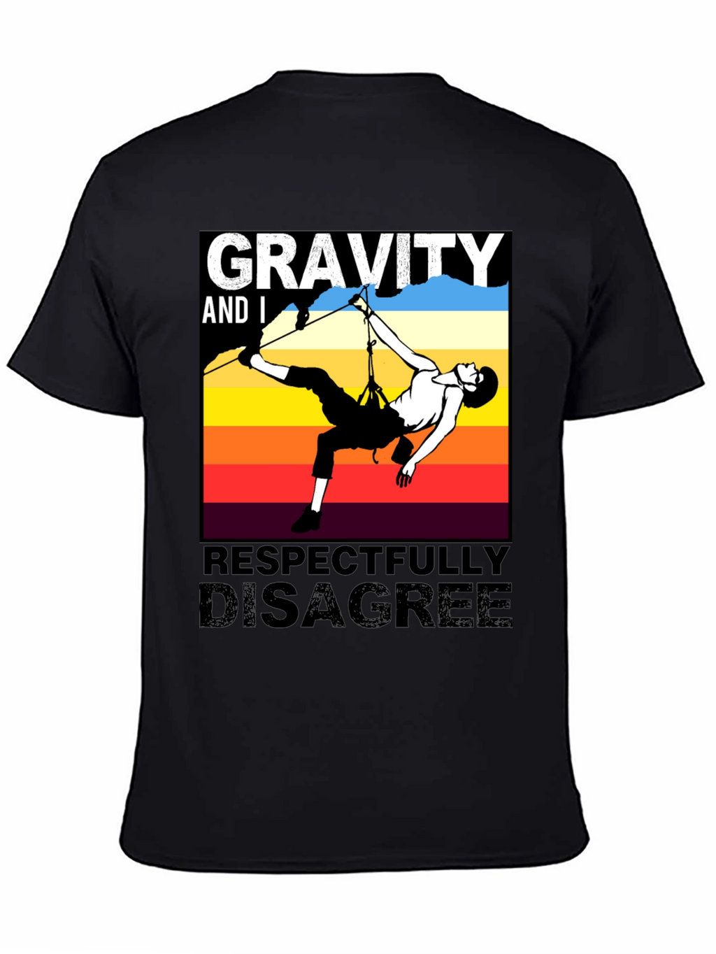 Gravity Disagree Climber T-Shirt - Black