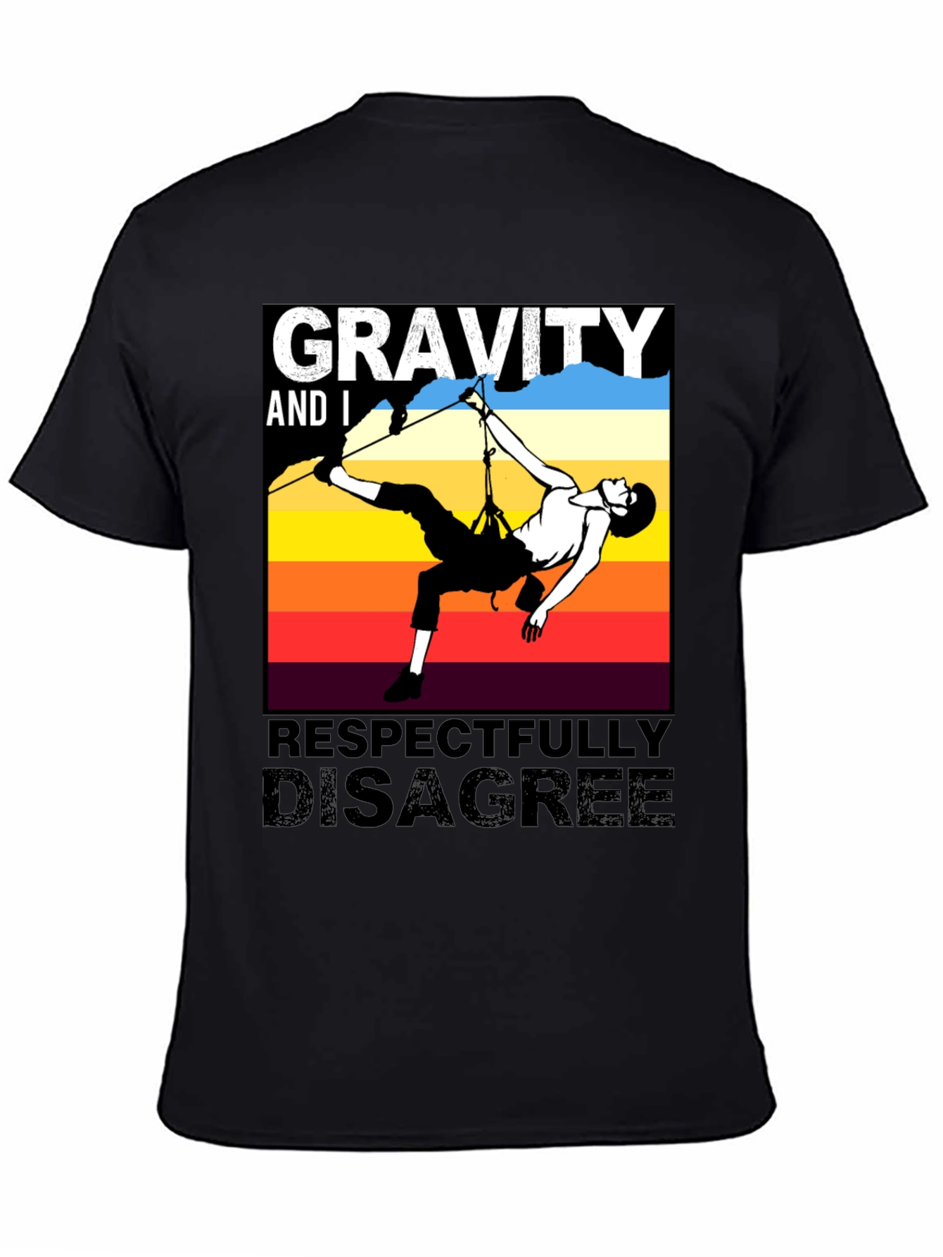 Gravity Disagree Climber T-Shirt - Black