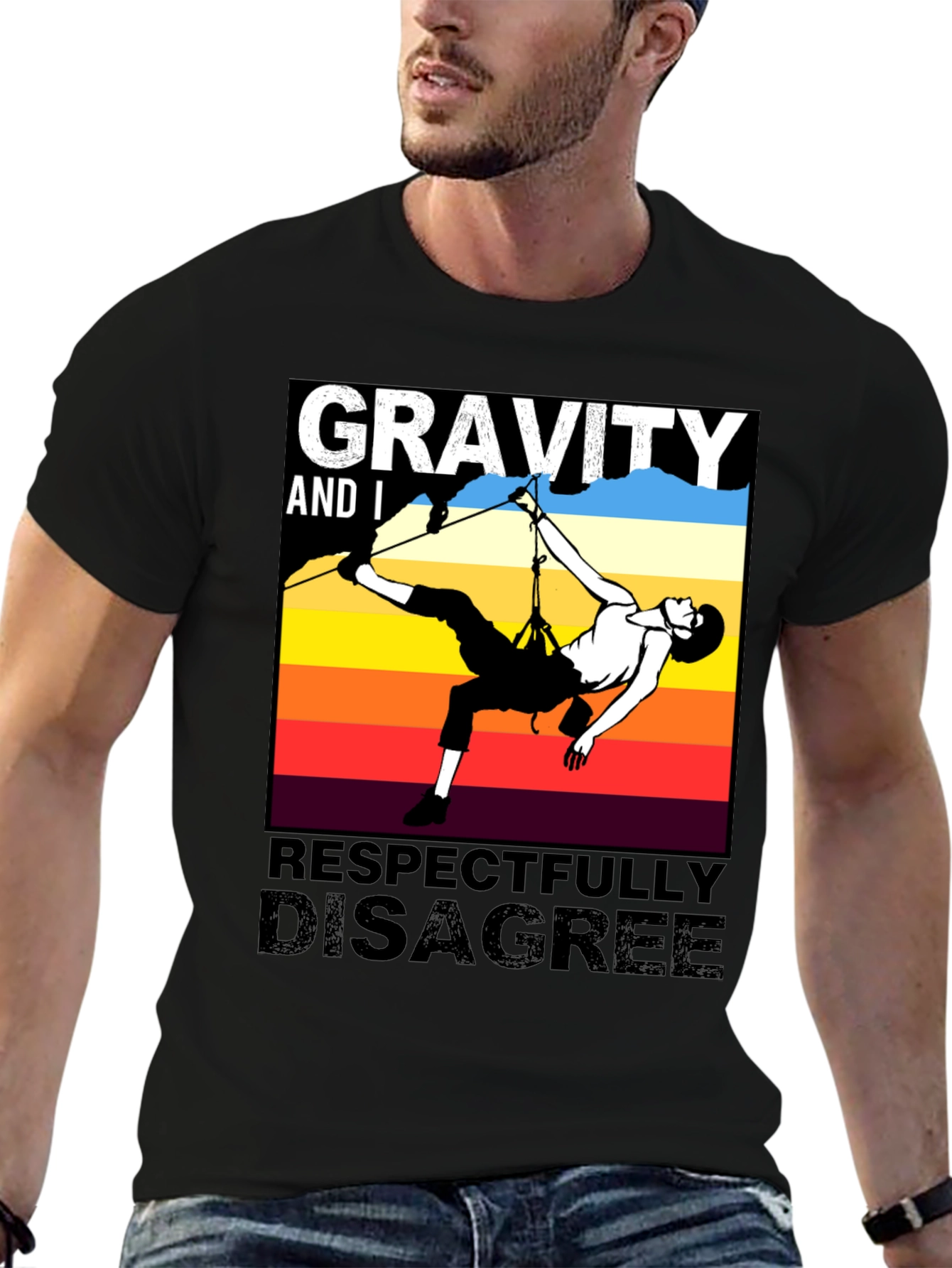 Gravity Disagree Climber T-Shirt - Black