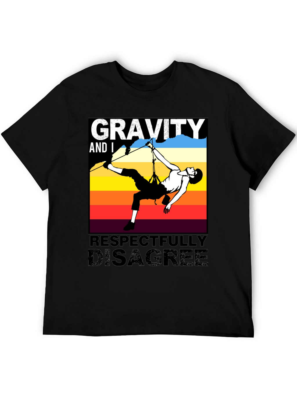 Gravity Disagree Climber T-Shirt - Black