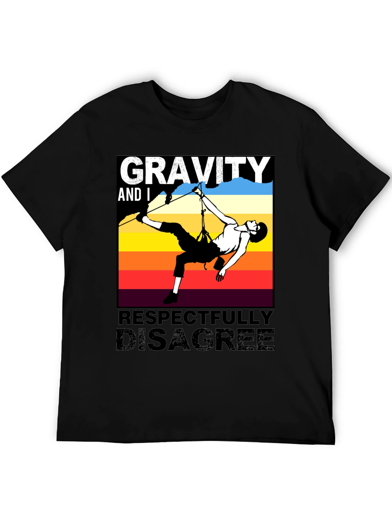 Gravity Disagree Climber T-Shirt - Black