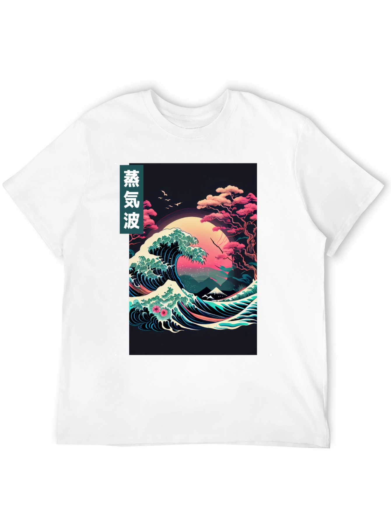 Vaporwave Great Wave Graphic Tee