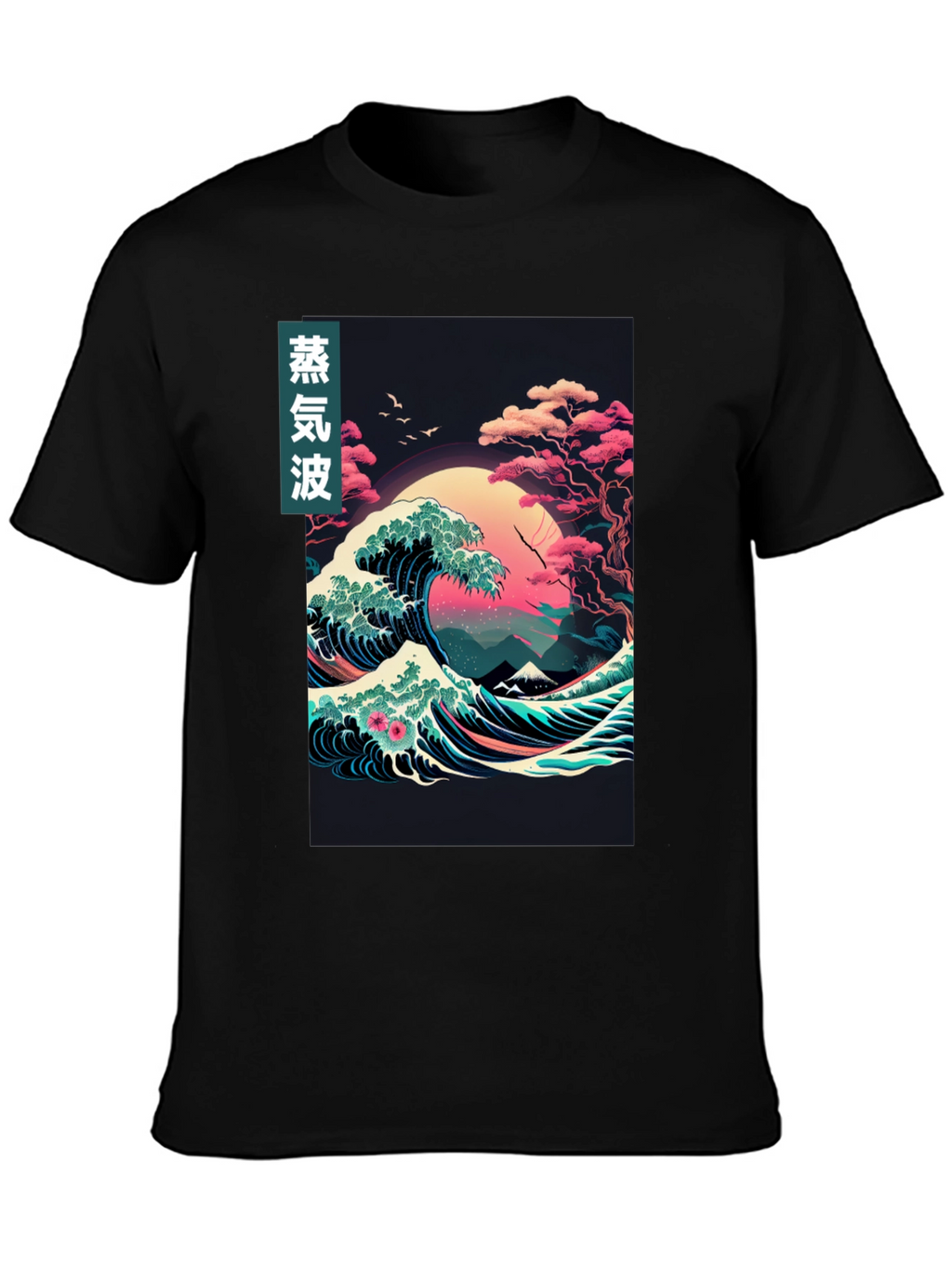 Vaporwave Great Wave Graphic Tee