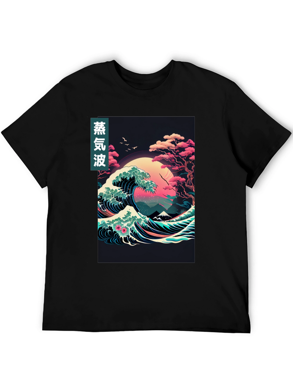 Vaporwave Great Wave Graphic Tee
