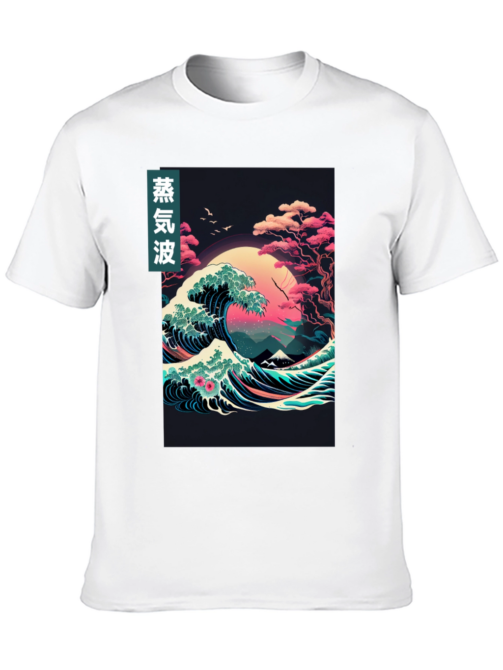 Vaporwave Great Wave Graphic Tee
