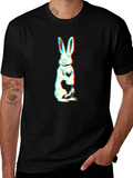 Black Rabbit Graphic Tee - Stylish Comfort