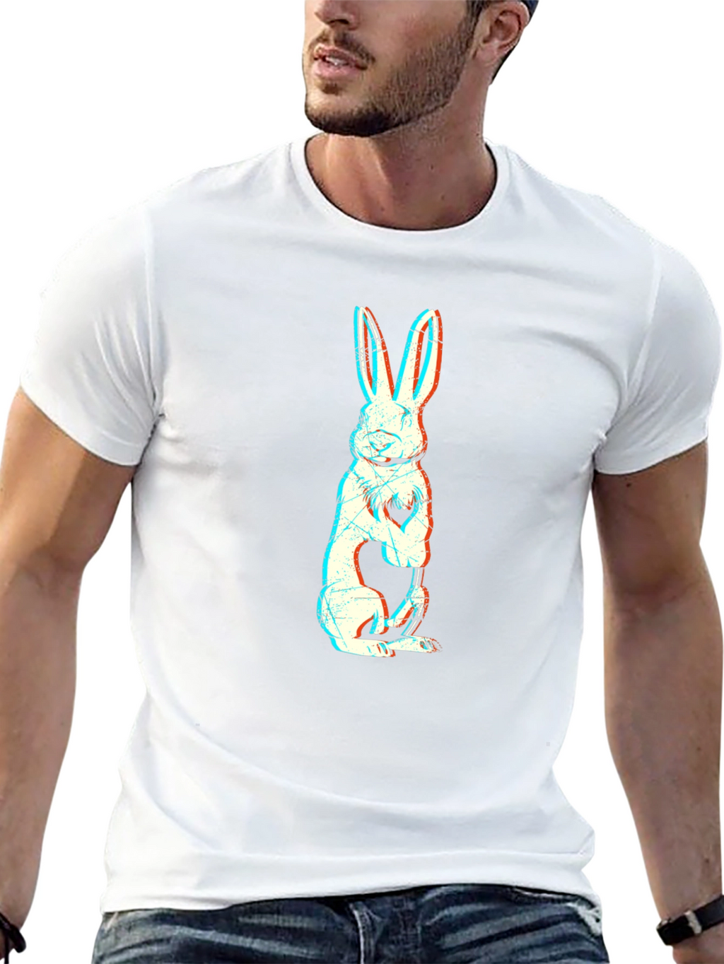 Black Rabbit Graphic Tee - Stylish Comfort