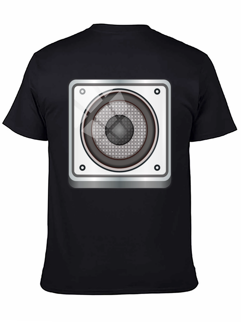 Speaker Graphic Tee - Black Cotton Blend