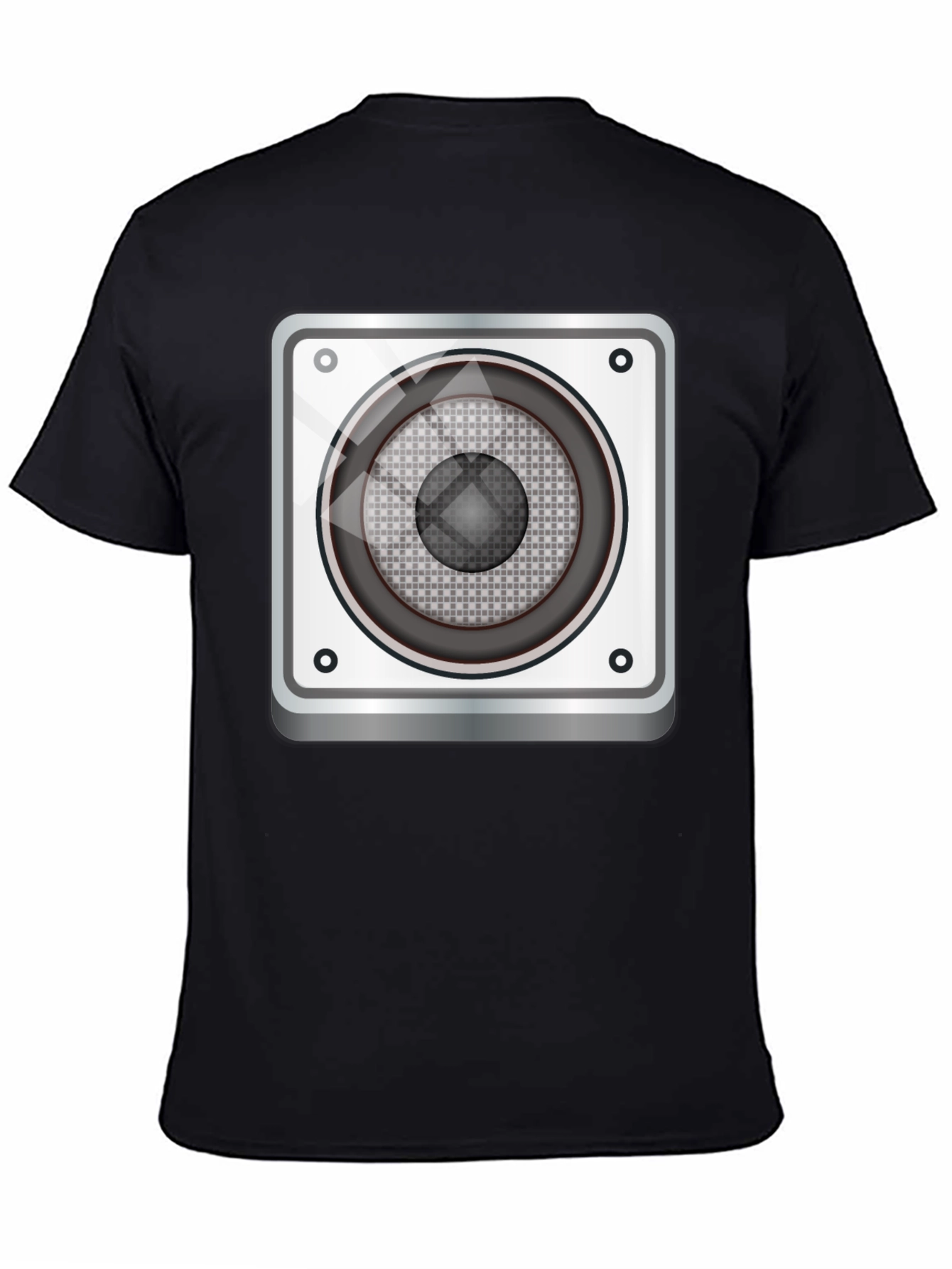 Speaker Graphic Tee - Black Cotton Blend