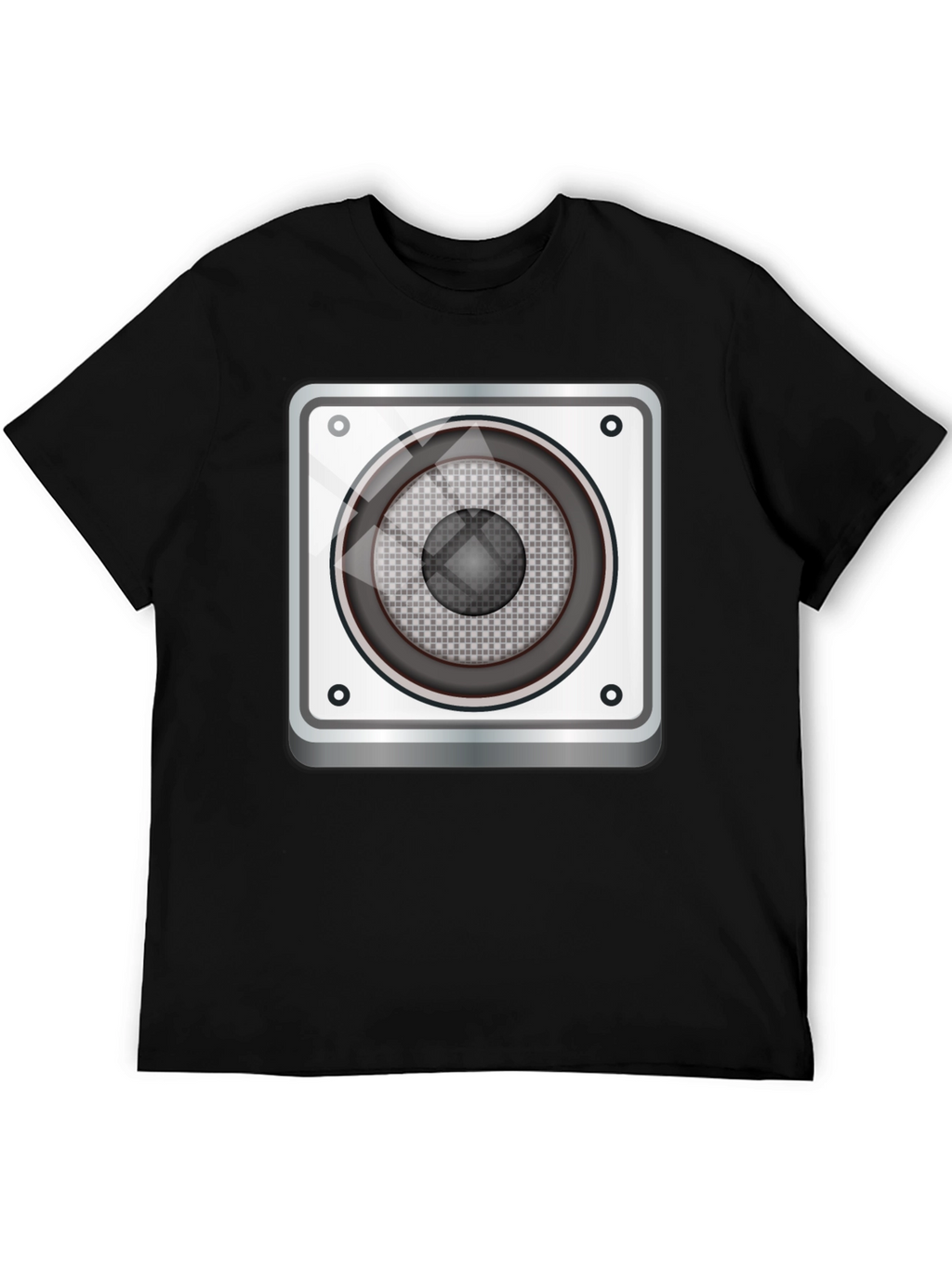 Speaker Graphic Tee - Black Cotton Blend