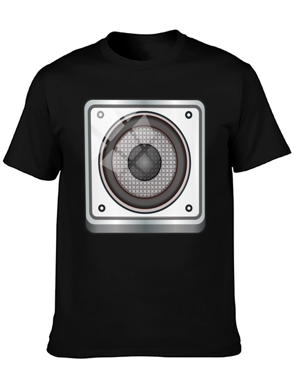 Speaker Graphic Tee - Black Cotton Blend