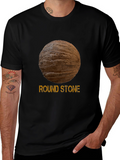 Round Stone Graphic Tee - Novelty Design