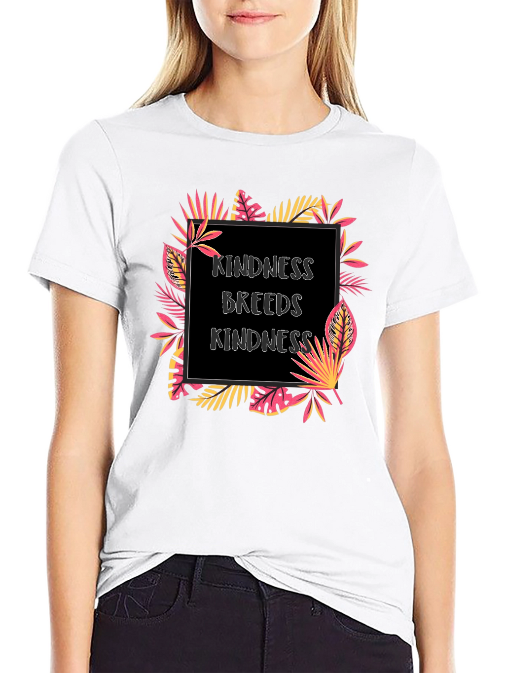 Kindness Breeds Kindness Graphic Tee - Tropical Design
