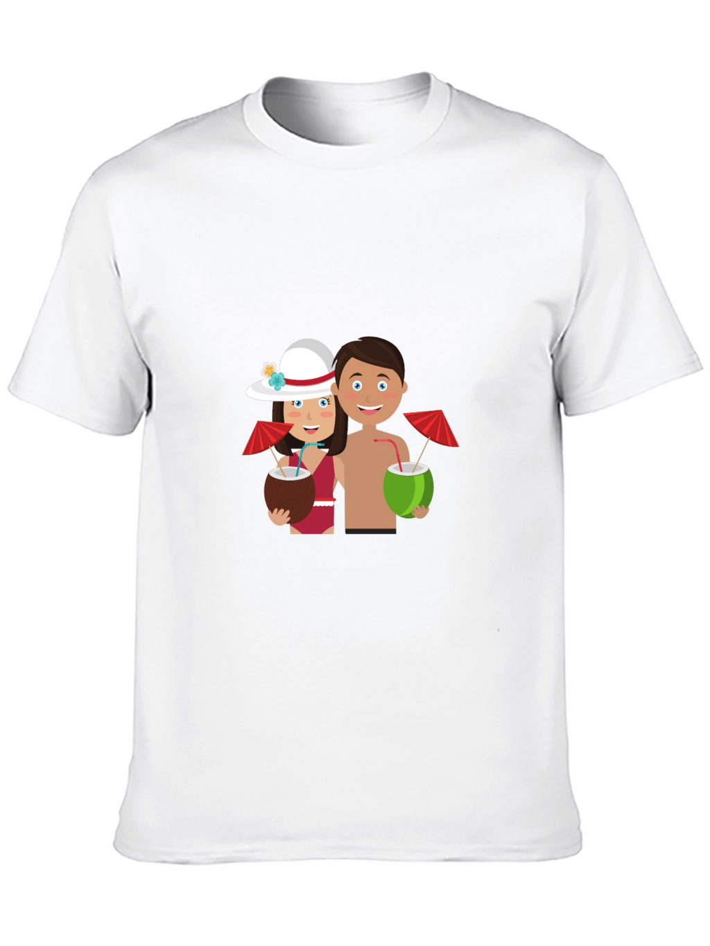 Tropical Getaway Graphic Tee - Black Casual Shirt