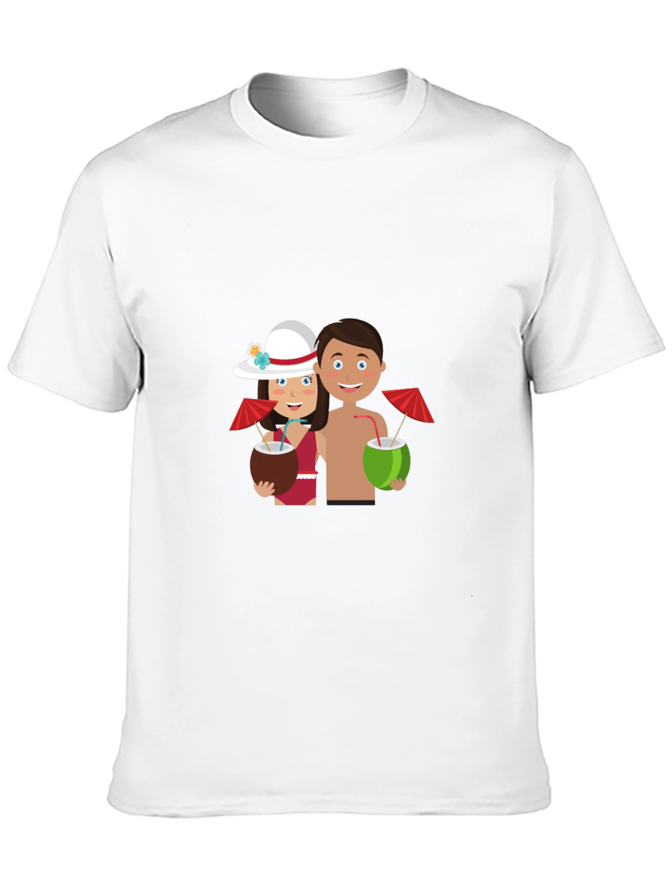 Tropical Getaway Graphic Tee - Black Casual Shirt