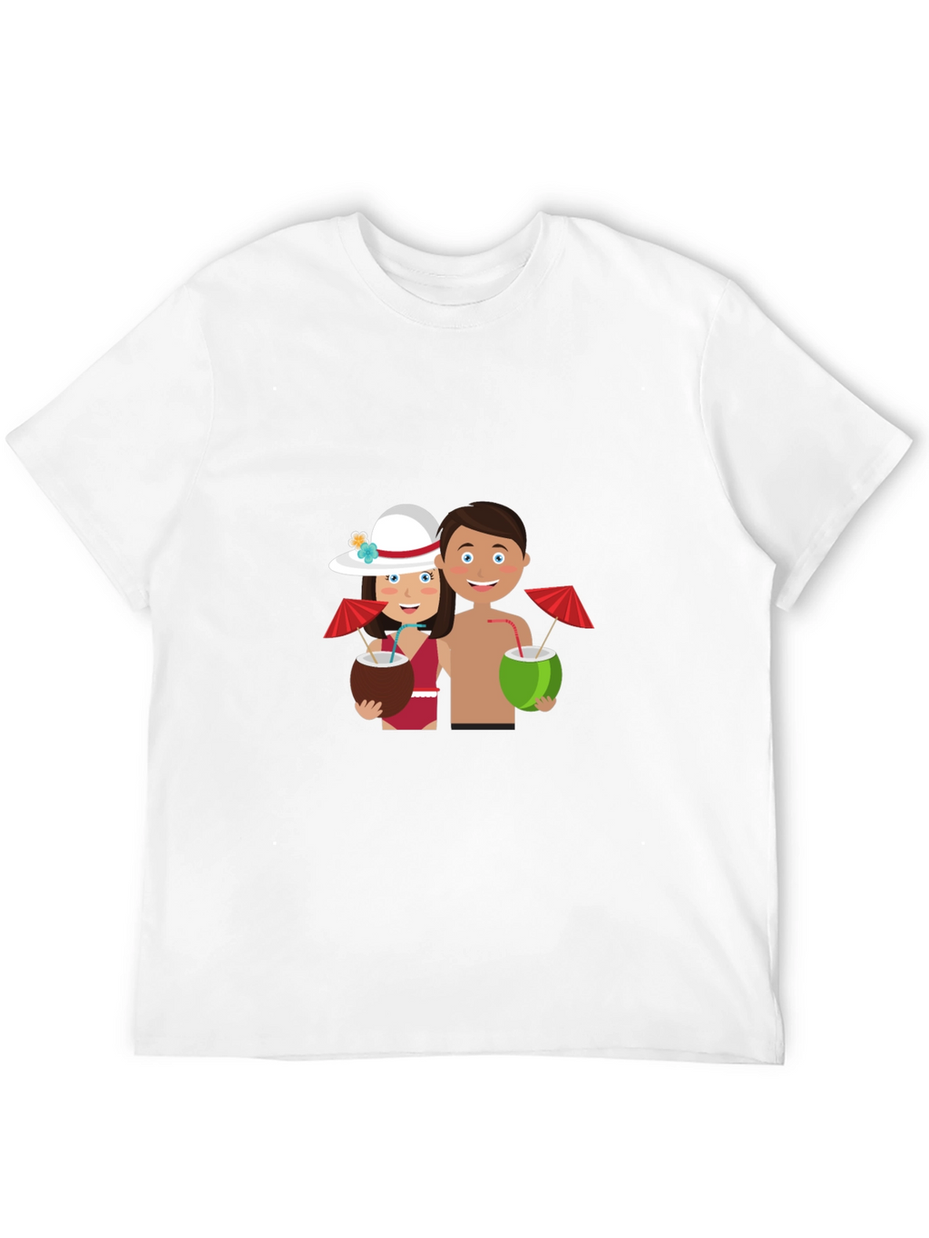 Tropical Getaway Graphic Tee - Black Casual Shirt