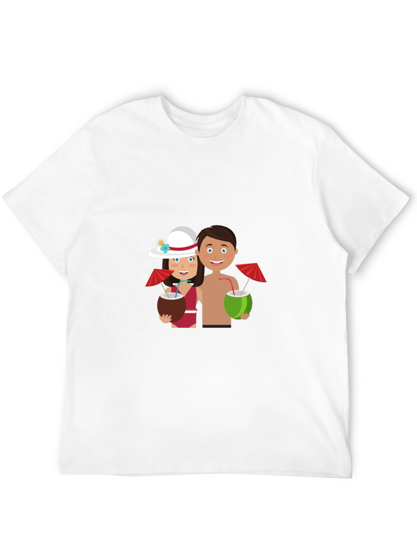 Tropical Getaway Graphic Tee - Black Casual Shirt