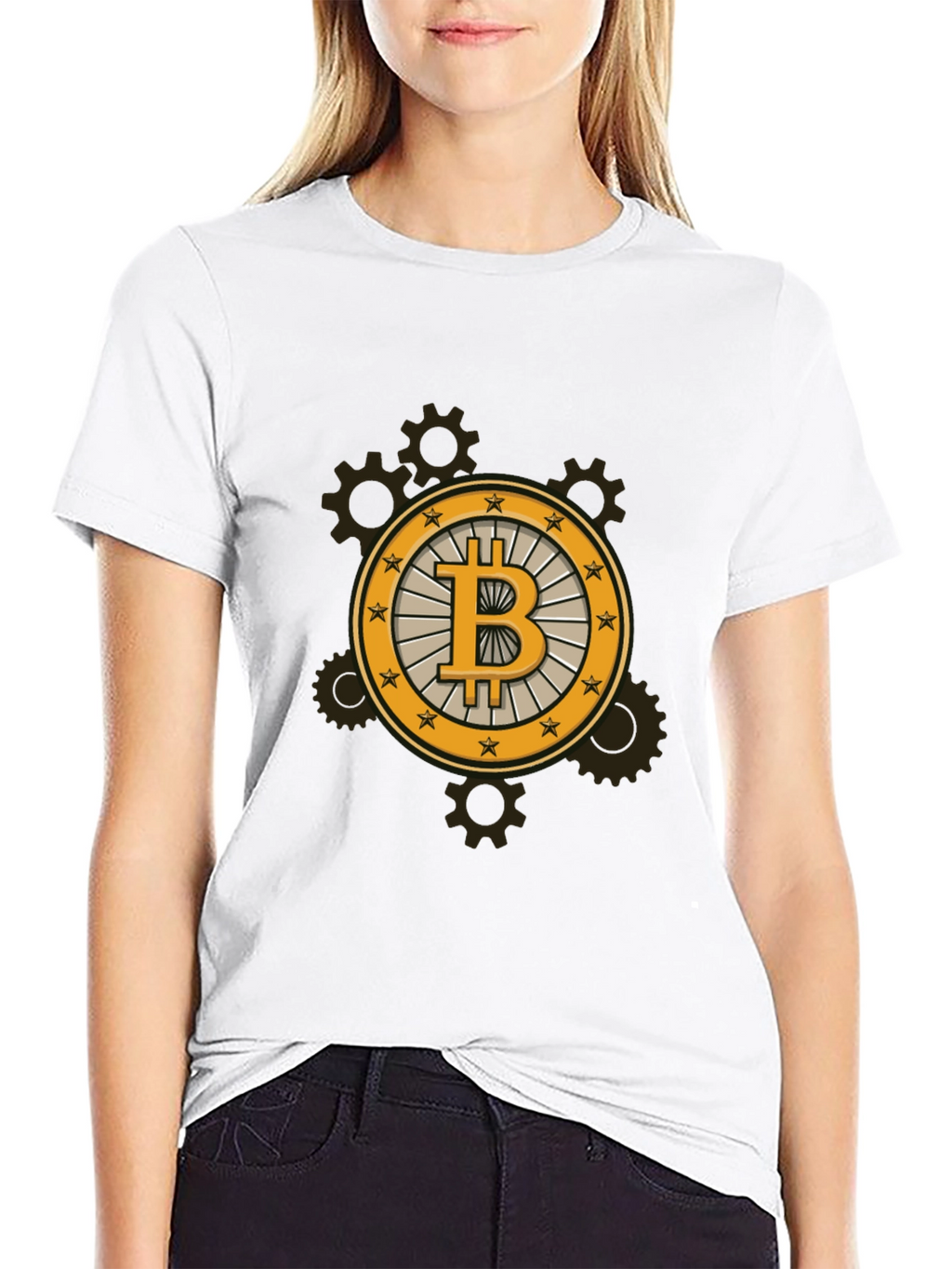 Bitcoin Steampunk Black Tee
