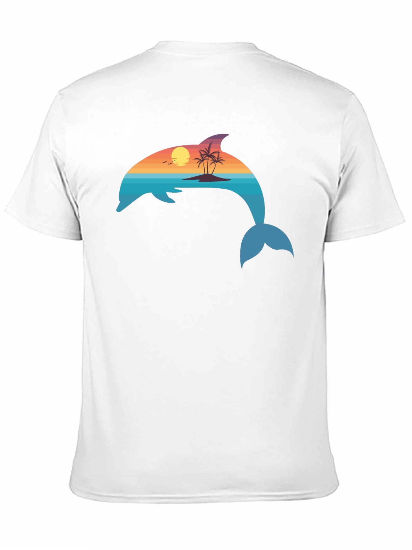 Dolphin Sunset Graphic T-Shirt - Coastal Vibes