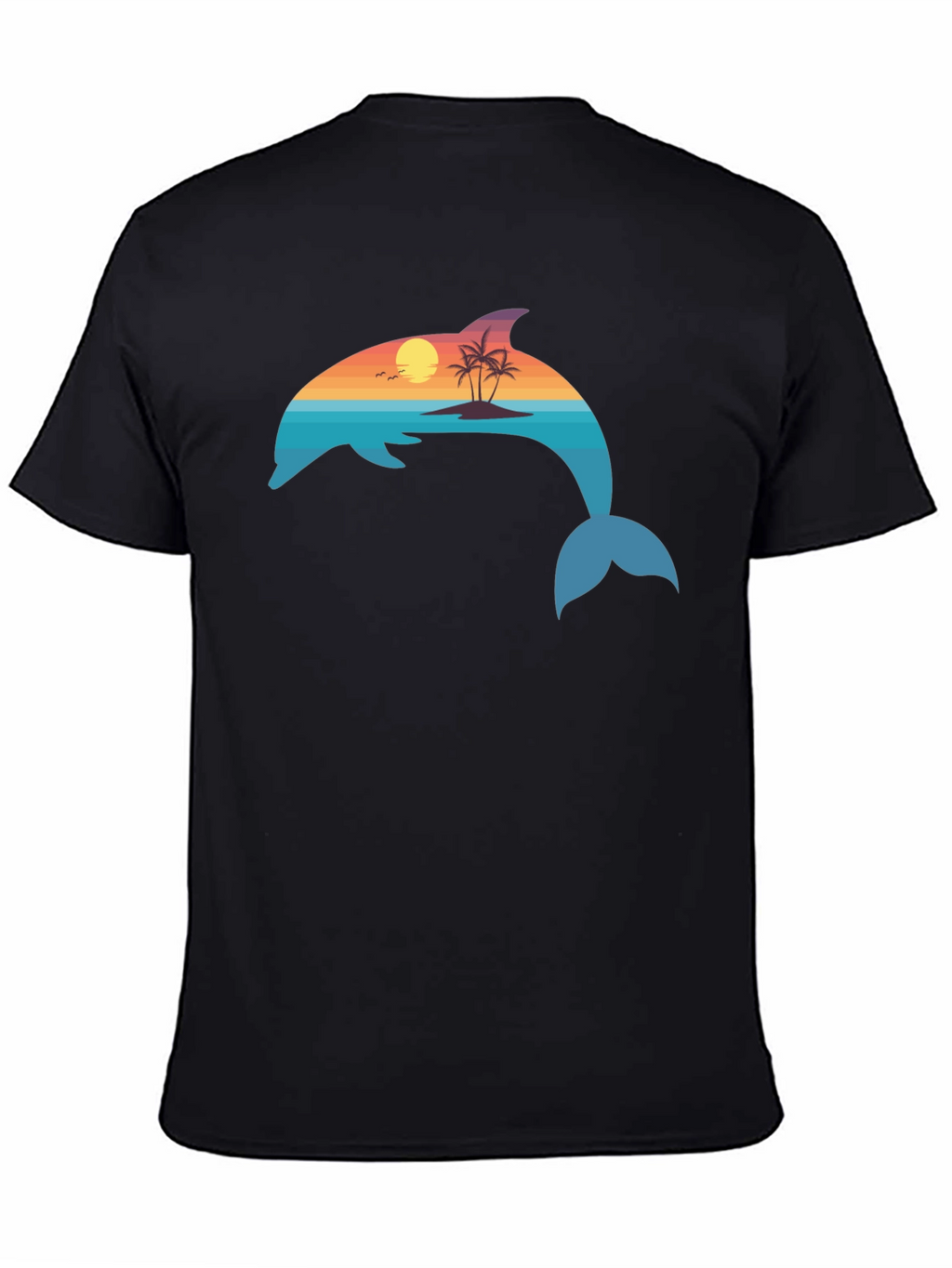 Dolphin Sunset Graphic T-Shirt - Coastal Vibes