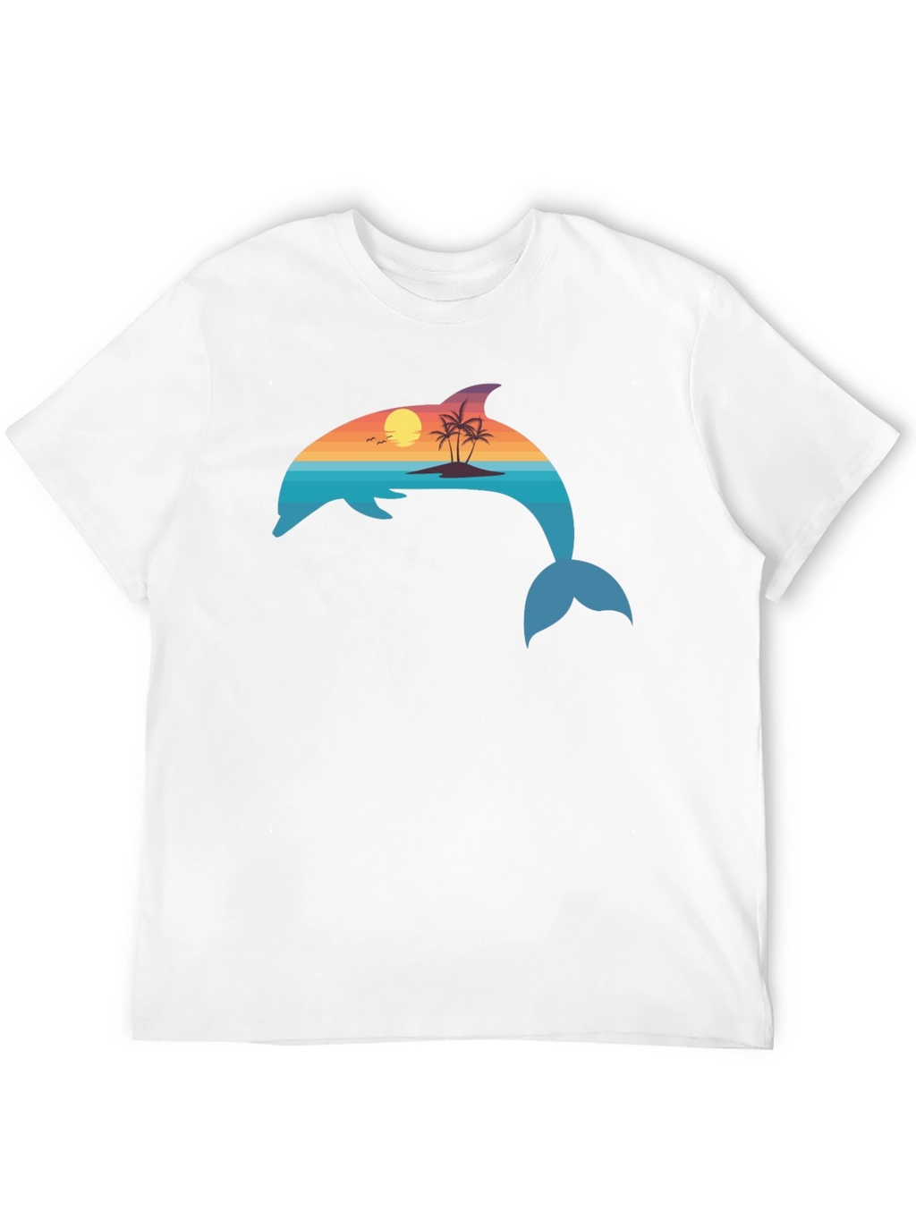 Dolphin Sunset Graphic T-Shirt - Coastal Vibes