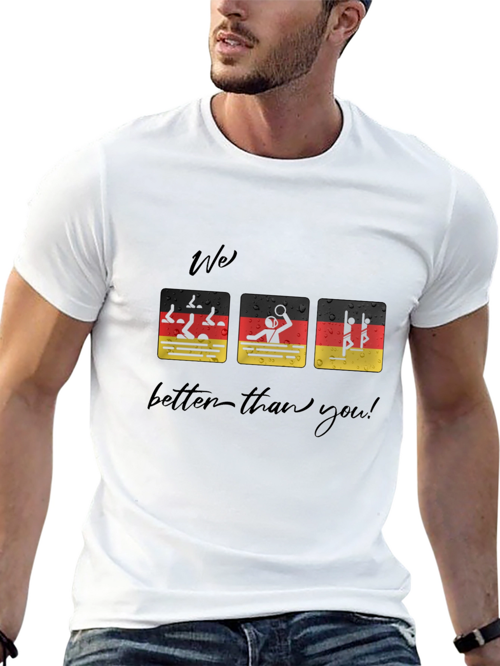 Funny German Flag Swimmer T-Shirt