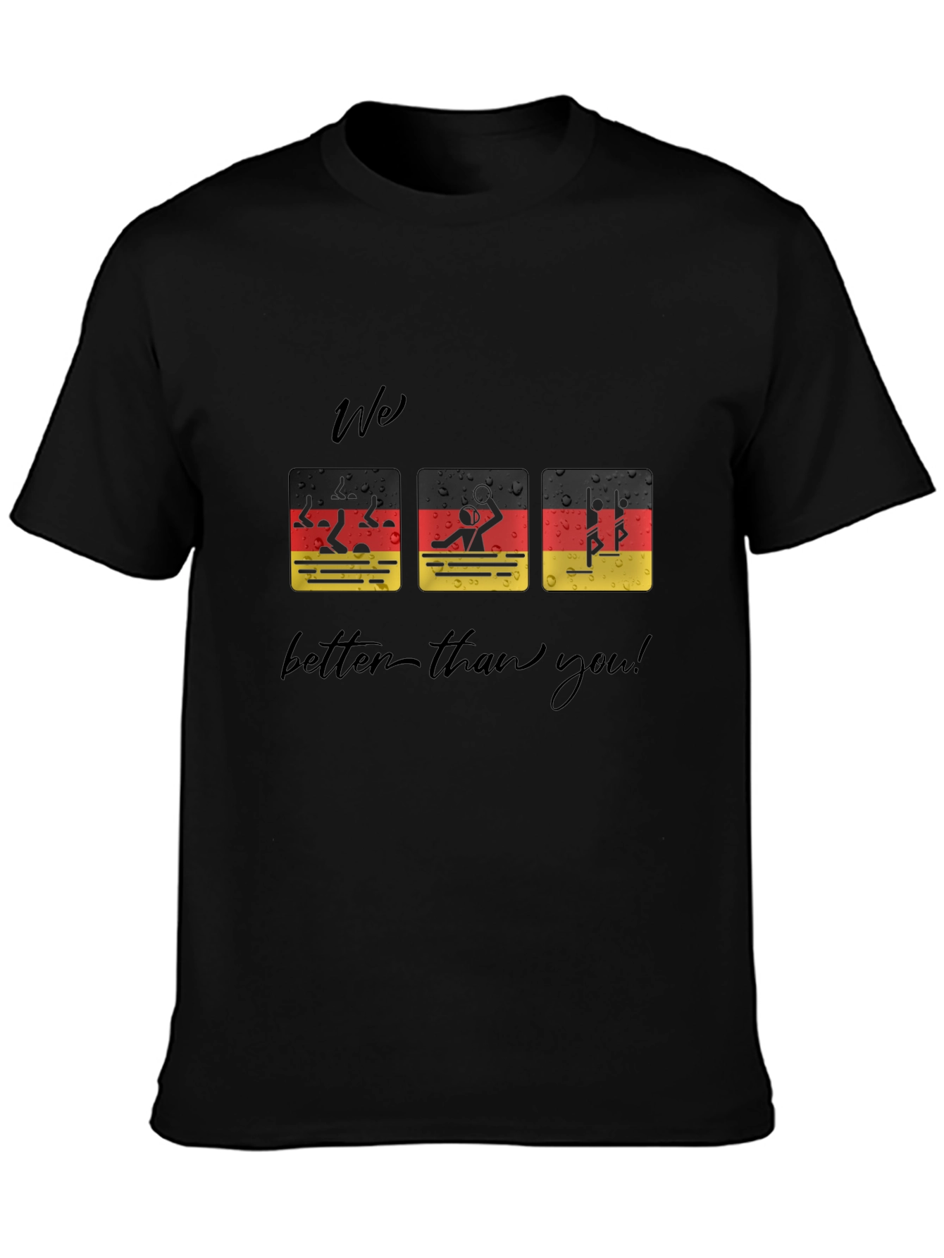 Funny German Flag Swimmer T-Shirt