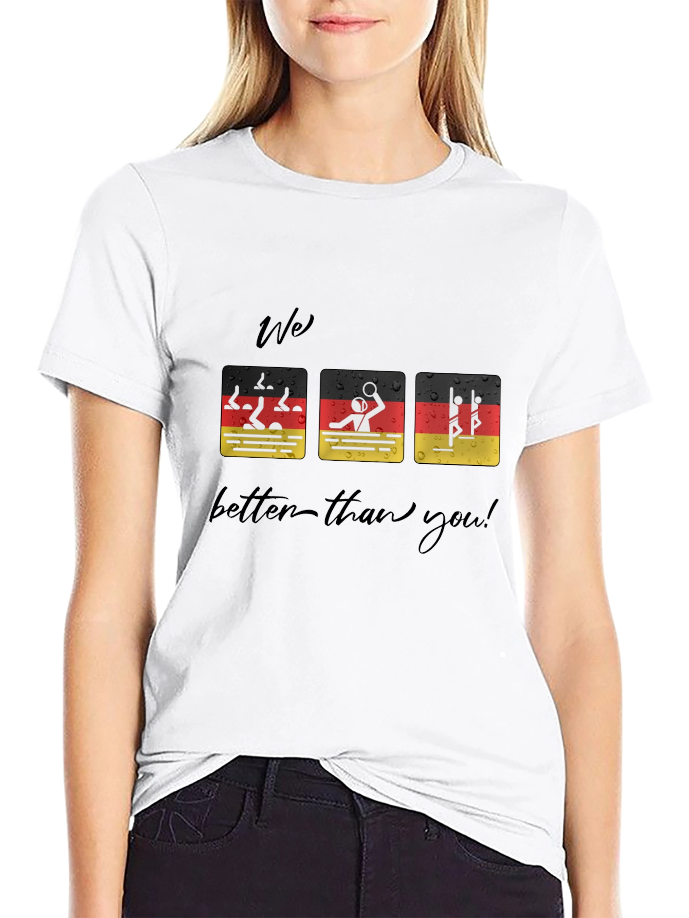 Funny German Flag Swimmer T-Shirt