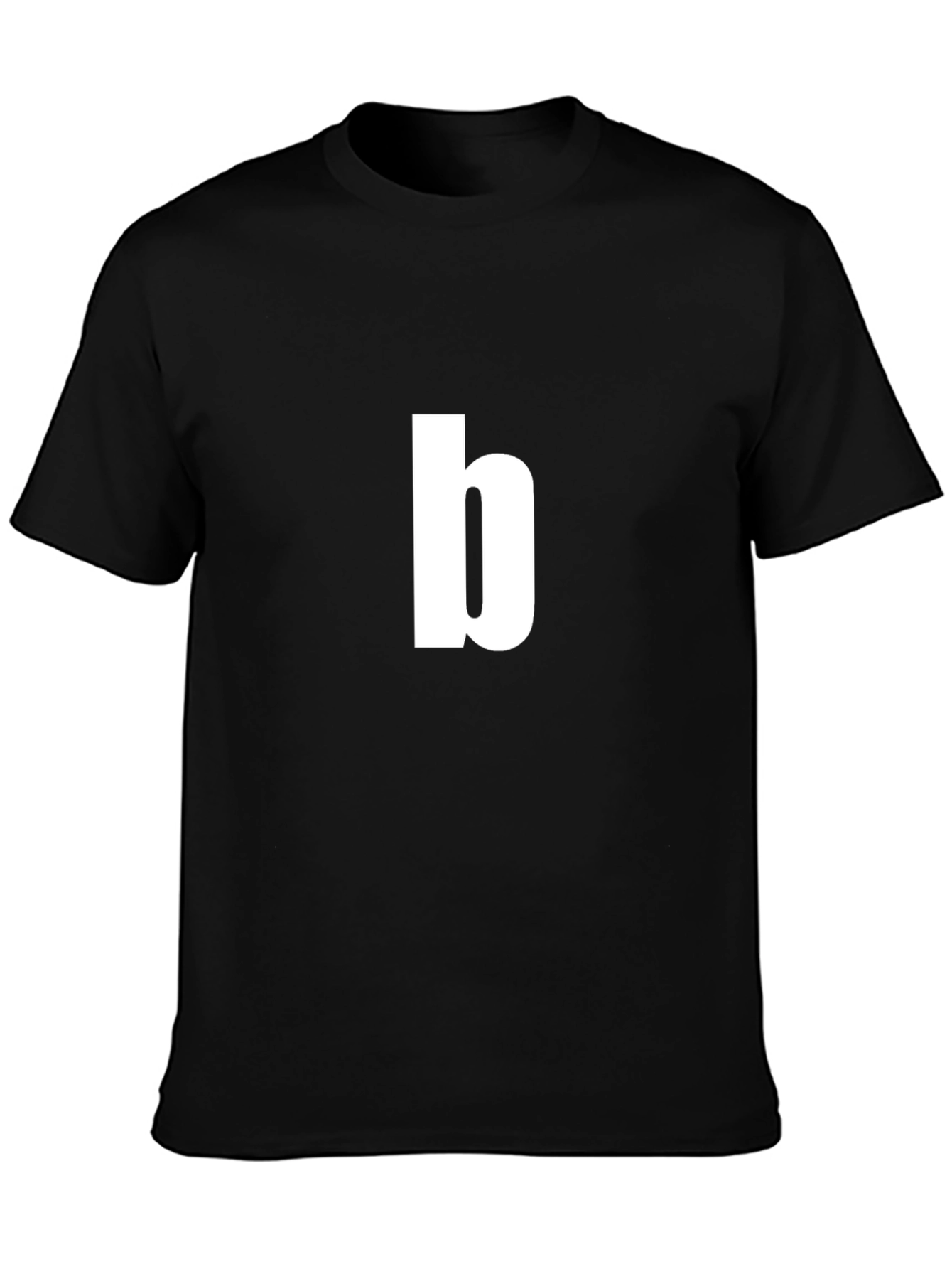 Lowercase b Graphic Tee - Black Cotton T-Shirt