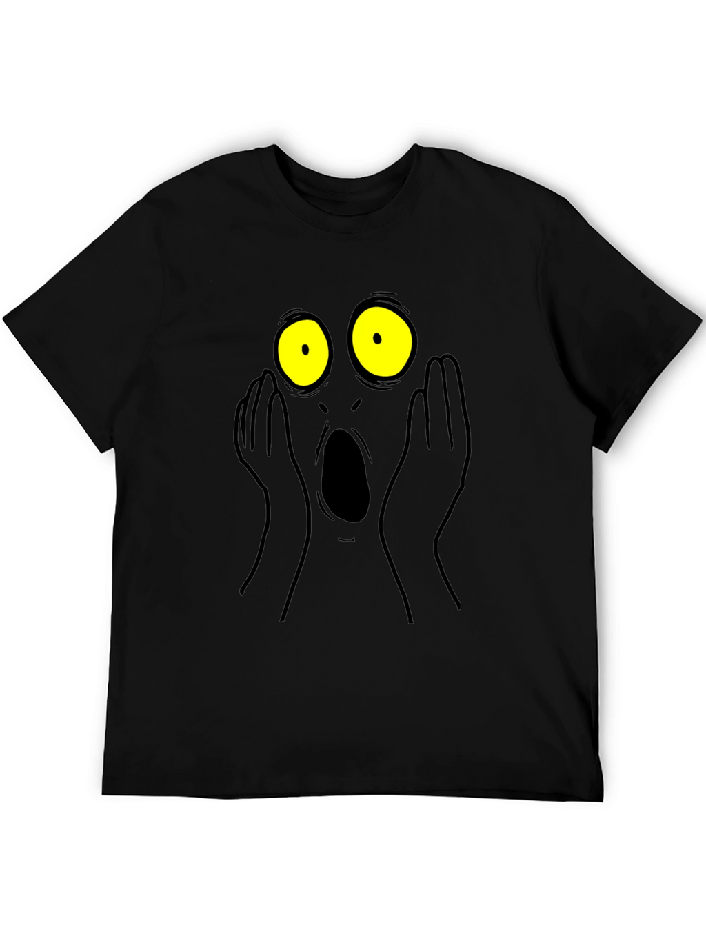 Shocked Face Graphic Tee - Unisex Black T-Shirt
