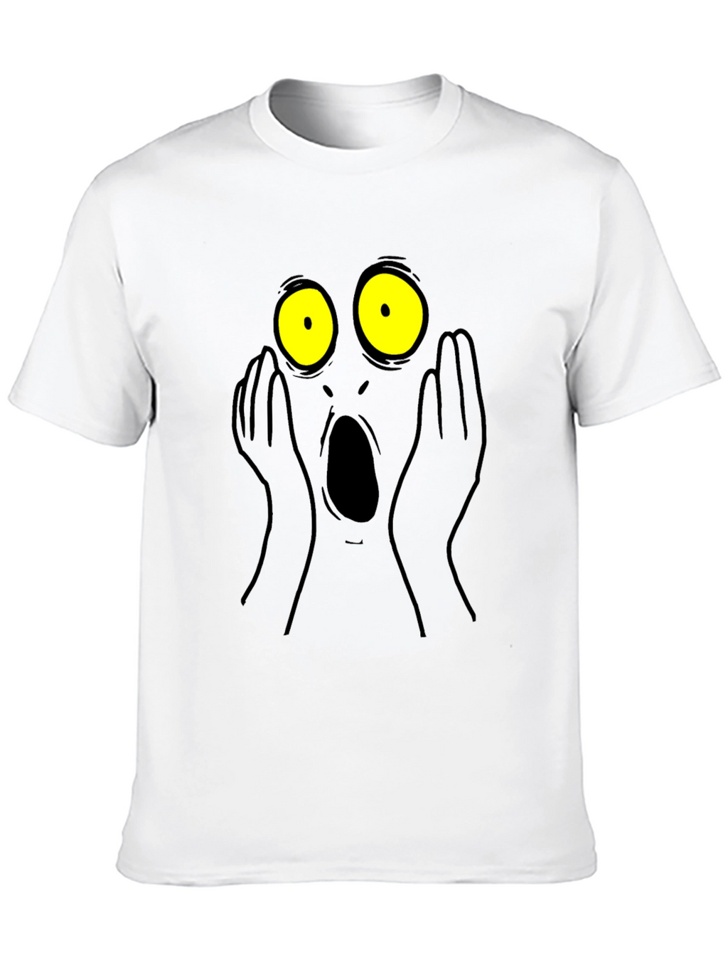 Shocked Face Graphic Tee - Unisex Black T-Shirt