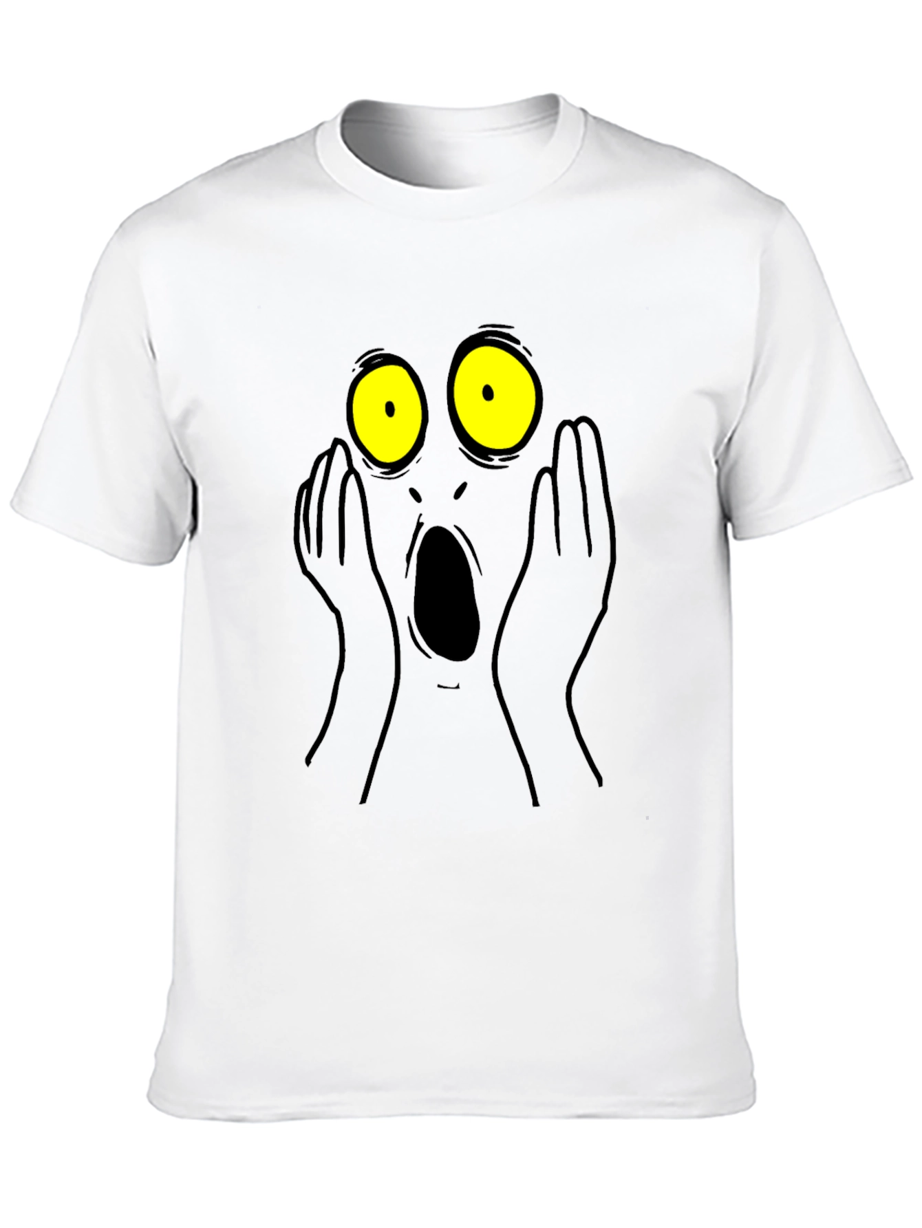Shocked Face Graphic Tee - Unisex Black T-Shirt