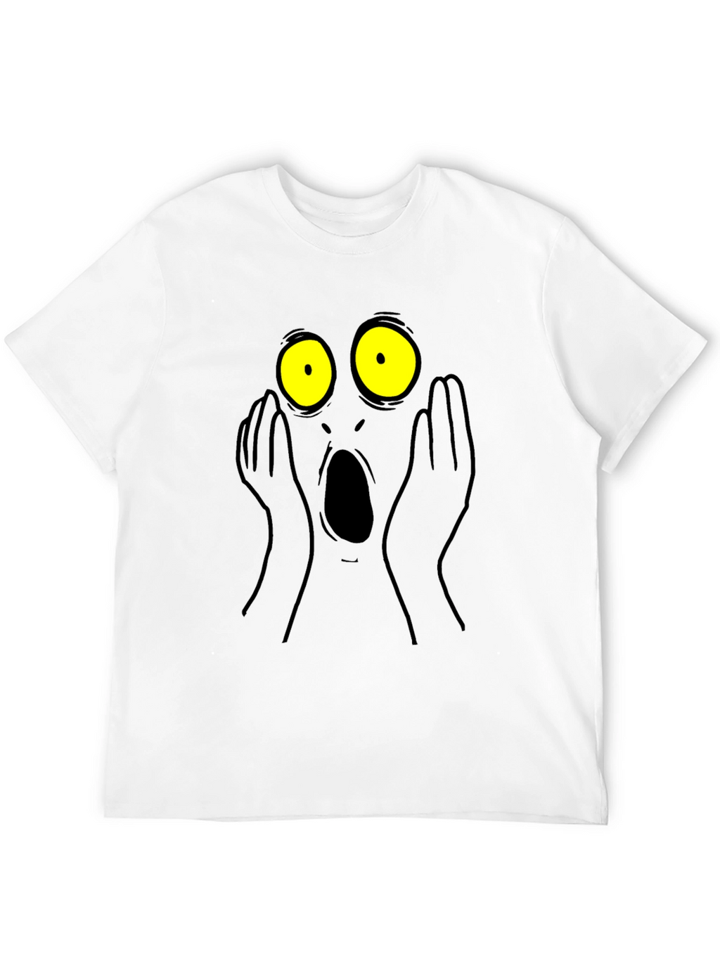 Shocked Face Graphic Tee - Unisex Black T-Shirt