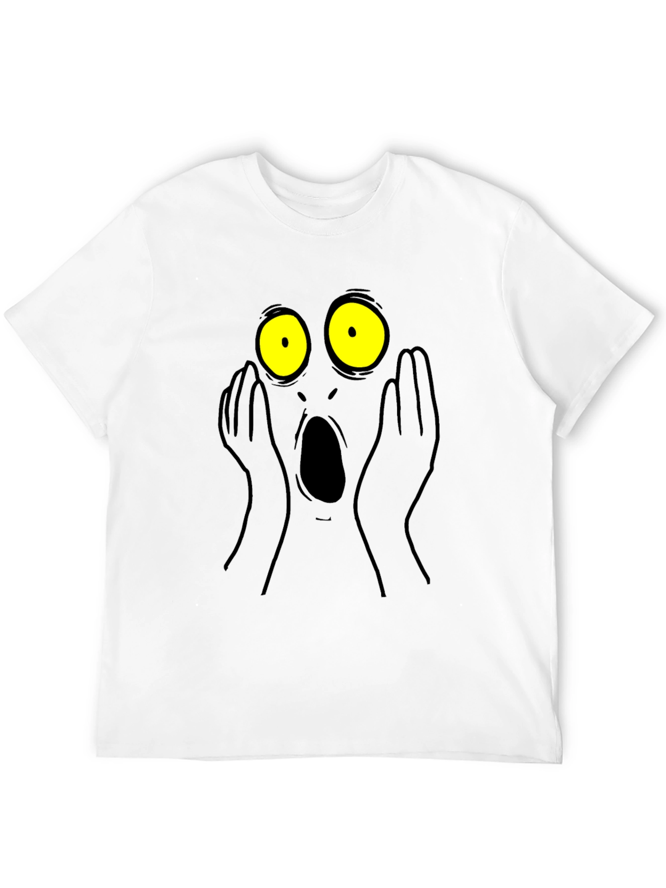 Shocked Face Graphic Tee - Unisex Black T-Shirt