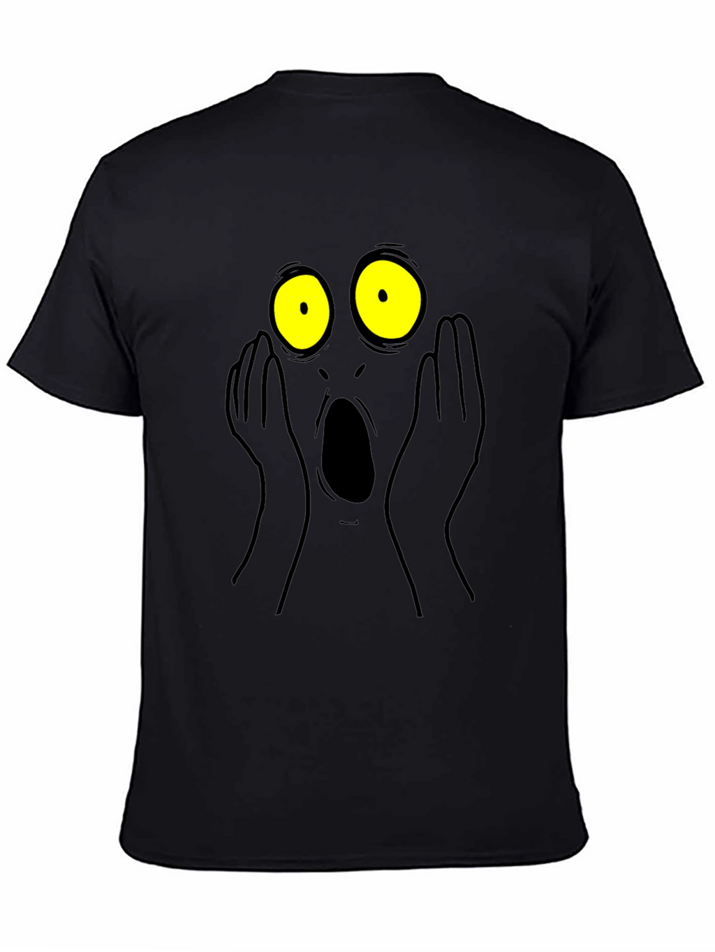 Shocked Face Graphic Tee - Unisex Black T-Shirt